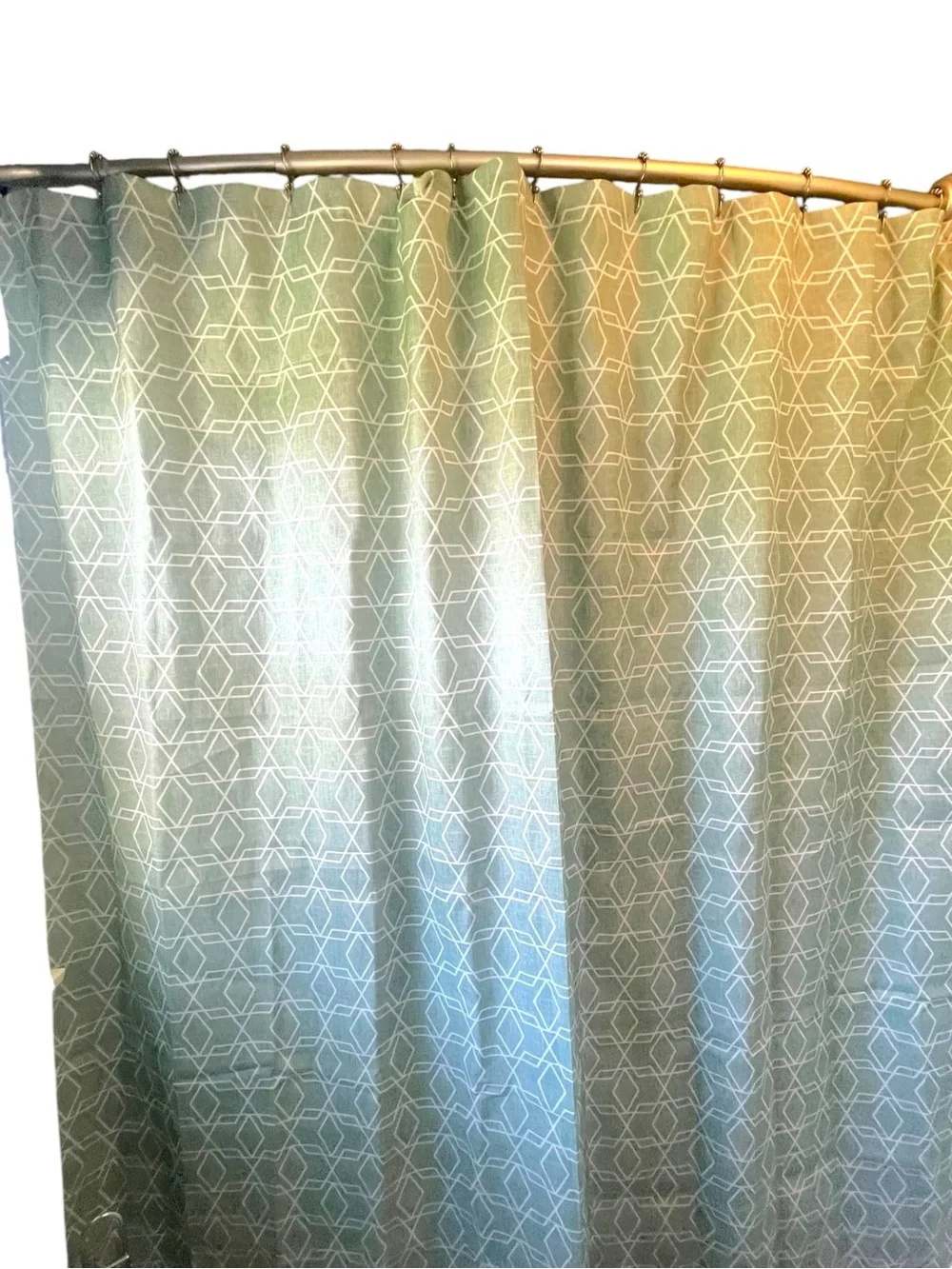 Allen & Roth Sage Green Trellis Motif Shower Curtain